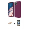 MARSİLYAN™- iPhone 11 Pro Kılıf Kozmos Yansıma Özel Seri - Siyah 34D Hayalet Izgaralı Cam + Renkli Kamera Lens Koruma Cam - MI