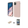 MARSİLYAN™- iPhone 11 Pro Kılıf Kozmos Yansıma Özel Seri - Siyah 34D Hayalet Izgaralı Cam + Sarı Renkli Kamera Lens Koruma Cam