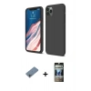 MARSİLYAN™- iPhone 11 Pro Kılıf Kozmos Yansıma Özel Seri - Siyah 34D Hayalet Izgaralı Cam + Shine Kamera Lens Koruma Cam - SABE
