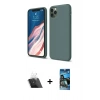 MARSİLYAN™- iPhone 11 Pro Kılıf Kozmos Yansıma Özel Seri - Siyah 34D Izgaralı Cam + Kamera Lens Koruma Cam - SF