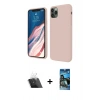 MARSİLYAN™- iPhone 11 Pro Kılıf Kozmos Yansıma Özel Seri - Siyah 34D Izgaralı Cam + Kamera Lens Koruma Cam - SF