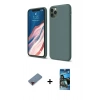 MARSİLYAN™- iPhone 11 Pro Kılıf Kozmos Yansıma Özel Seri - Siyah 34D Izgaralı Cam + Metal Kamera Lens Koruma Cam - KI