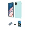 MARSİLYAN™- iPhone 11 Pro Kılıf Kozmos Yansıma Özel Seri - Siyah 34D Izgaralı Cam + Shine Kamera Lens Koruma Cam - PE