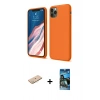 MARSİLYAN™- iPhone 11 Pro Kılıf Kozmos Yansıma Özel Seri - Siyah 34D Izgaralı Cam + Renkli Kamera Lens Koruma Cam - PE