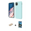MARSİLYAN™- iPhone 11 Pro Kılıf Kozmos Yansıma Özel Seri - Siyah 34D Izgaralı Cam + Renkli Kamera Lens Koruma Cam - PE