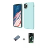 MARSİLYAN™- iPhone 11 Pro Kılıf Kozmos Yansıma Özel Seri - Siyah 360 Mat Full Body Arka Koruyucu + Metal Kamera Lens Koruma Cam - KI