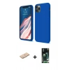 MARSİLYAN™- iPhone 11 Pro Kılıf Kozmos Yansıma Özel Seri - Siyah 360 Mat Full Body Arka Koruyucu + Renkli Kamera Lens Koruma Cam - MI