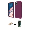 MARSİLYAN™- iPhone 11 Pro Kılıf Kozmos Yansıma Özel Seri - Siyah 360 Mat Full Body Arka Koruyucu + Renkli Kamera Lens Koruma Cam - MI
