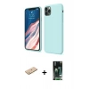 MARSİLYAN™- iPhone 11 Pro Kılıf Kozmos Yansıma Özel Seri - Siyah 360 Mat Full Body Arka Koruyucu + Renkli Kamera Lens Koruma Cam - PE