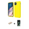 MARSİLYAN™- iPhone 11 Pro Kılıf Kozmos Yansıma Özel Seri - Siyah 360 Mat Full Body Arka Koruyucu + Renkli Kamera Lens Koruma Cam - MI