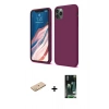 MARSİLYAN™- iPhone 11 Pro Kılıf Kozmos Yansıma Özel Seri - Siyah 360 Mat Full Body Arka Koruyucu + Renkli Kamera Lens Koruma Cam - PE