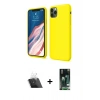 MARSİLYAN™- iPhone 11 Pro Kılıf Kozmos Yansıma Özel Seri - Siyah 360 Mat Full Body Arka Koruyucu + Kamera Lens Koruma Cam - SF