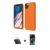 MARSİLYAN™- iPhone 11 Pro Kılıf Kozmos Yansıma Özel Seri - Siyah 360 Mat Full Body Arka Koruyucu + Kamera Lens Koruma Cam - SF