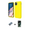 MARSİLYAN™- iPhone 11 Pro Kılıf Kozmos Yansıma Özel Seri - Siyah 360 Mat Full Body Arka Koruyucu + Shine Kamera Lens Koruma Cam - PE