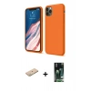 MARSİLYAN™- iPhone 11 Pro Kılıf Kozmos Yansıma Özel Seri - Siyah 360 Mat Full Body Arka Koruyucu + Renkli Kamera Lens Koruma Cam - YL