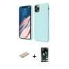 MARSİLYAN™- iPhone 11 Pro Kılıf Kozmos Yansıma Özel Seri - Siyah 360 Mat Full Body Arka Koruyucu + Renkli Kamera Lens Koruma Cam - YL