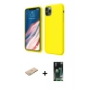 MARSİLYAN™- iPhone 11 Pro Kılıf Kozmos Yansıma Özel Seri - Siyah 360 Mat Full Body Arka Koruyucu + Renkli Kamera Lens Koruma Cam - YL