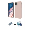 MARSİLYAN™- iPhone 11 Pro Kılıf Kozmos Yansıma Özel Seri - Siyah 3D Antistatik Cam Ekran Koruyucu + Shine Kamera Lens Koruma Cam - SABE