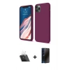 MARSİLYAN™- iPhone 11 Pro Kılıf Kozmos Yansıma Özel Seri - Siyah 3D Antistatik Hayalet Cam Ekran Koruyucu + Kamera Lens Koruma Cam - SF