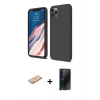 MARSİLYAN™- iPhone 11 Pro Kılıf Kozmos Yansıma Özel Seri - Siyah 3D Antistatik Hayalet Cam Ekran Koruyucu + Renkli Kamera Lens Koruma Cam - TU