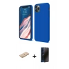 MARSİLYAN™- iPhone 11 Pro Kılıf Kozmos Yansıma Özel Seri - Siyah 3D Antistatik Hayalet Cam Ekran Koruyucu + Renkli Kamera Lens Koruma Cam - PE