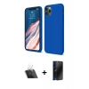 MARSİLYAN™- iPhone 11 Pro Kılıf Kozmos Yansıma Özel Seri - Siyah 3D Antistatik Hayalet Cam Ekran Koruyucu + Kamera Lens Koruma Cam - SF