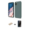 MARSİLYAN™- iPhone 11 Pro Kılıf Kozmos Yansıma Özel Seri - Siyah 3D Antistatik Hayalet Cam Ekran Koruyucu + Renkli Kamera Lens Koruma Cam - SI