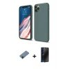 MARSİLYAN™- iPhone 11 Pro Kılıf Kozmos Yansıma Özel Seri - Siyah 3D Antistatik Hayalet Cam Ekran Koruyucu + Shine Kamera Lens Koruma Cam - SH