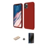 MARSİLYAN™- iPhone 11 Pro Kılıf Kozmos Yansıma Özel Seri - Siyah 3D Antistatik Hayalet Cam Ekran Koruyucu + Renkli Kamera Lens Koruma Cam - MI