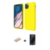 MARSİLYAN™- iPhone 11 Pro Kılıf Kozmos Yansıma Özel Seri - Siyah 3D Antistatik Hayalet Cam Ekran Koruyucu + Renkli Kamera Lens Koruma Cam - PE