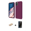 MARSİLYAN™- iPhone 11 Pro Kılıf Kozmos Yansıma Özel Seri - Siyah 3D Antistatik Hayalet Cam Ekran Koruyucu + Renkli Kamera Lens Koruma Cam - TU