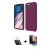 MARSİLYAN™- iPhone 11 Pro Kılıf Kozmos Yansıma Özel Seri - Siyah 3D Antistatik Mat Seramik Nano Ekran Koruyucu + Kamera Lens Koruma Cam - SF