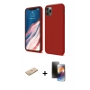 MARSİLYAN™- iPhone 11 Pro Kılıf Kozmos Yansıma Özel Seri - Siyah 3D Antistatik Mat Seramik Nano Ekran Koruyucu + Renkli Kamera Lens Koruma Cam - SI