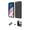 MARSİLYAN™- iPhone 11 Pro Kılıf Kozmos Yansıma Özel Seri - Siyah 3D Antistatik Mat Seramik Nano Ekran Koruyucu + Shine Kamera Lens Koruma Cam - PE