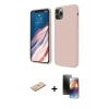 MARSİLYAN™- iPhone 11 Pro Kılıf Kozmos Yansıma Özel Seri - Siyah 3D Antistatik Mat Seramik Nano Ekran Koruyucu + Renkli Kamera Lens Koruma Cam - PE