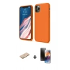 MARSİLYAN™- iPhone 11 Pro Kılıf Kozmos Yansıma Özel Seri - Siyah 3D Antistatik Mat Seramik Nano Ekran Koruyucu + Renkli Kamera Lens Koruma Cam - SI