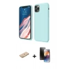 MARSİLYAN™- iPhone 11 Pro Kılıf Kozmos Yansıma Özel Seri - Siyah 3D Antistatik Mat Seramik Nano Ekran Koruyucu + Renkli Kamera Lens Koruma Cam - SI