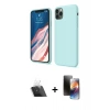 MARSİLYAN™- iPhone 11 Pro Kılıf Kozmos Yansıma Özel Seri - Siyah 3D Antistatik Mat Seramik Nano Ekran Koruyucu + Kamera Lens Koruma Cam - SF