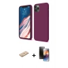 MARSİLYAN™- iPhone 11 Pro Kılıf Kozmos Yansıma Özel Seri - Siyah 3D Antistatik Mat Seramik Nano Ekran Koruyucu + Renkli Kamera Lens Koruma Cam - SI