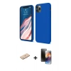 MARSİLYAN™- iPhone 11 Pro Kılıf Kozmos Yansıma Özel Seri - Siyah 3D Antistatik Mat Seramik Nano Ekran Koruyucu + Renkli Kamera Lens Koruma Cam - MI