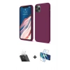 MARSİLYAN™- iPhone 11 Pro Kılıf Kozmos Yansıma Özel Seri - Siyah 3D Antistatik Seramik Nano Ekran Koruyucu + Şeffaf Kamera Lens Koruma Cam