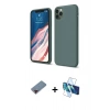 MARSİLYAN™- iPhone 11 Pro Kılıf Kozmos Yansıma Özel Seri - Siyah 3D Antistatik Seramik Nano Ekran Koruyucu + Metal Kamera Lens Koruma Cam - KI