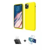 MARSİLYAN™- iPhone 11 Pro Kılıf Kozmos Yansıma Özel Seri - Siyah 3D Antistatik Seramik Nano Ekran Koruyucu + Şeffaf Kamera Lens Koruma Cam