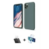MARSİLYAN™- iPhone 11 Pro Kılıf Kozmos Yansıma Özel Seri - Siyah 3D Antistatik Seramik Nano Ekran Koruyucu + Kamera Lens Koruma Cam - SF