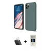 MARSİLYAN™- iPhone 11 Pro Kılıf Kozmos Yansıma Özel Seri - Siyah 5D Hayalet Cam Ekran Koruyucu + Şeffaf Kamera Lens Koruma Cam