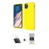 MARSİLYAN™- iPhone 11 Pro Kılıf Kozmos Yansıma Özel Seri - Siyah 5D Hayalet Cam Ekran Koruyucu + Şeffaf Kamera Lens Koruma Cam