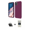 MARSİLYAN™- iPhone 11 Pro Kılıf Kozmos Yansıma Özel Seri - Siyah 5D Hayalet Cam Ekran Koruyucu + Şeffaf Kamera Lens Koruma Cam
