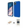 MARSİLYAN™- iPhone 11 Pro Kılıf Kozmos Yansıma Özel Seri - Siyah 5D Hayalet Cam Ekran Koruyucu + Renkli Kamera Lens Koruma Cam - TU