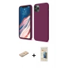 MARSİLYAN™- iPhone 11 Pro Kılıf Kozmos Yansıma Özel Seri - Siyah 6D Mat Seramik Hayalet Nano Ekran Koruyucu + Renkli Kamera Lens Koruma Cam - YL