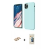 MARSİLYAN™- iPhone 11 Pro Kılıf Kozmos Yansıma Özel Seri - Siyah 6D Mat Seramik Hayalet Nano Ekran Koruyucu + Renkli Kamera Lens Koruma Cam - PE